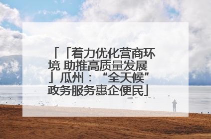 「着力优化营商环境 助推高质量发展」瓜州：“全天候”政务服务惠企便民