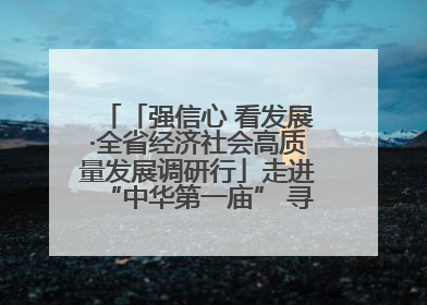 「强信心 看发展·全省经济社会高质量发展调研行」走进“中华第一庙” 寻根伏羲 祭祖龙城