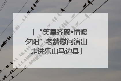 “笑星齐聚•情暖夕阳”老龄慰问演出走进乐山马边县