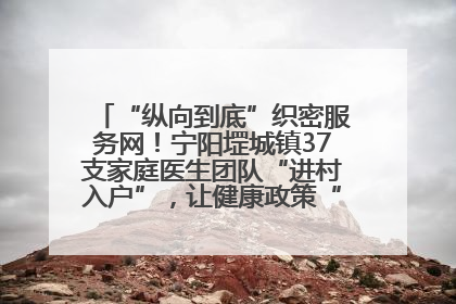 “纵向到底”织密服务网！宁阳堽城镇37支家庭医生团队“进村入户”，让健康政策“落地生根”