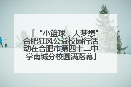 “小篮球，大梦想”合肥狂风公益校园行活动在合肥市第四十二中学南城分校圆满落幕
