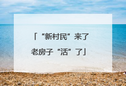 “新村民”来了 老房子“活”了