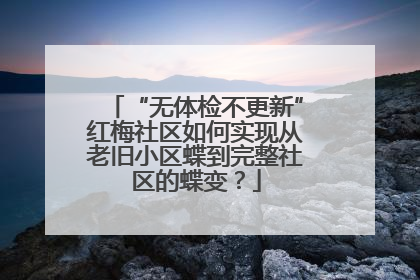 “无体检不更新”红梅社区如何实现从老旧小区蝶到完整社区的蝶变？