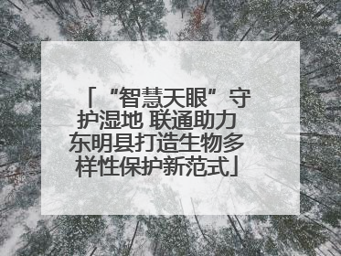 “智慧天眼”守护湿地 联通助力东明县打造生物多样性保护新范式