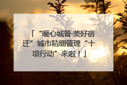 “暖心城管·美好宿迁”城市精细管理“十项行动”来啦！