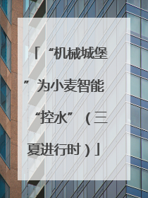 “机械城堡”为小麦智能“控水”（三夏进行时）