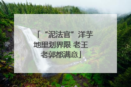 “泥法官”洋芋地里划界限 老王老郭都满意