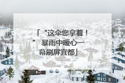 “这伞您拿着！” 暴雨中暖心一幕刷屏宜都