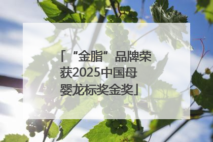 “金脂”品牌荣获2025中国母婴龙标奖金奖