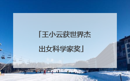 王小云获世界杰出女科学家奖
