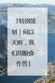 特别策划｜何以天府，我们用粮食作答