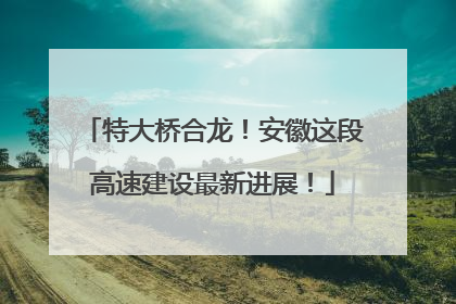 特大桥合龙！安徽这段高速建设最新进展！