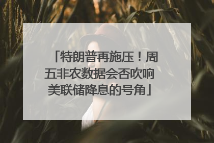 特朗普再施压！周五非农数据会否吹响美联储降息的号角