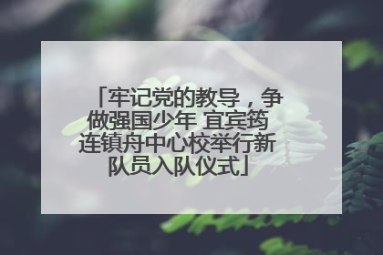 牢记党的教导，争做强国少年 宜宾筠连镇舟中心校举行新队员入队仪式