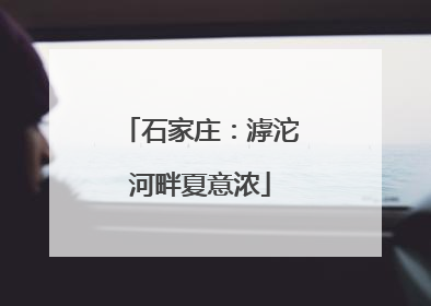 石家庄：滹沱河畔夏意浓