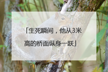 生死瞬间，他从3米高的桥面纵身一跃