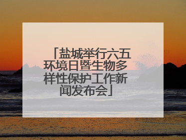 盐城举行六五环境日暨生物多样性保护工作新闻发布会