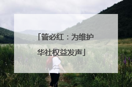 管必红：为维护华社权益发声