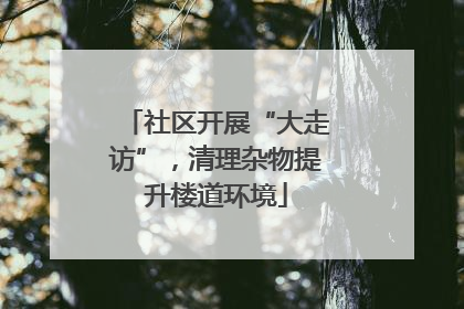 社区开展“大走访”，清理杂物提升楼道环境