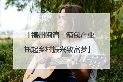 福州闽清：箱包产业托起乡村振兴致富梦