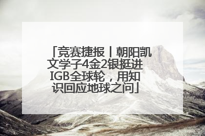 竞赛捷报丨朝阳凯文学子4金2银挺进IGB全球轮，用知识回应地球之问