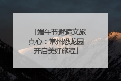 端午节邂逅文旅真心：常州恐龙园开启美好旅程