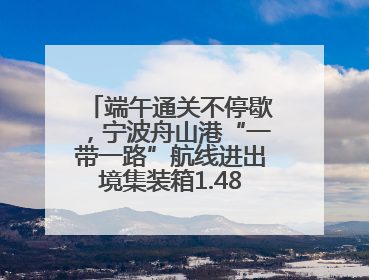 端午通关不停歇，宁波舟山港“一带一路”航线进出境集装箱1.48万标箱