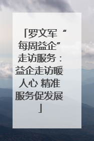 罗文军“每周益企”走访服务：益企走访暖人心 精准服务促发展