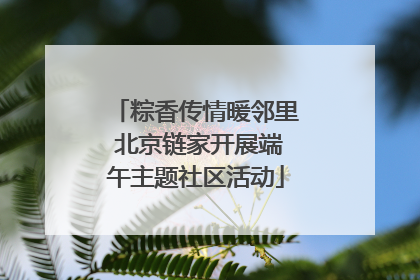 粽香传情暖邻里 北京链家开展端午主题社区活动