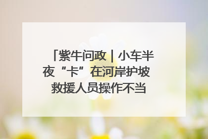 紫牛问政｜小车半夜“卡”在河岸护坡 救援人员操作不当致小车翻下河，然后直接走人了