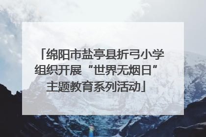 绵阳市盐亭县折弓小学组织开展“世界无烟日”主题教育系列活动