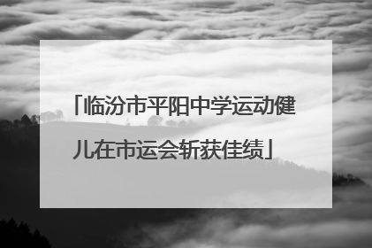 临汾市平阳中学运动健儿在市运会斩获佳绩