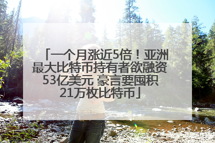 一个月涨近5倍！亚洲最大比特币持有者欲融资53亿美元 豪言要囤积21万枚比特币