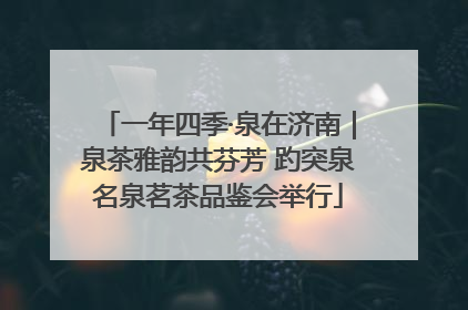 一年四季·泉在济南｜泉茶雅韵共芬芳 趵突泉名泉茗茶品鉴会举行