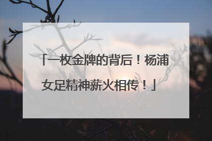 一枚金牌的背后！杨浦女足精神薪火相传！
