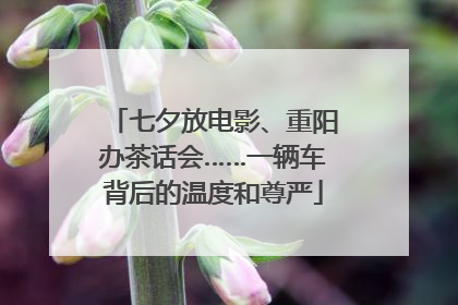 七夕放电影、重阳办茶话会……一辆车背后的温度和尊严
