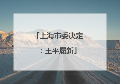 上海市委决定：王平履新