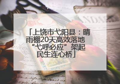 上饶市弋阳县：晴雨棚20天高效落地 “弋呼必应”架起民生连心桥