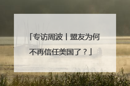 专访周波丨盟友为何不再信任美国了？