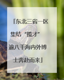 东北三省一区集结“揽才” 逾八千海内外博士奔赴而来