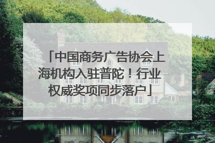 中国商务广告协会上海机构入驻普陀！行业权威奖项同步落户