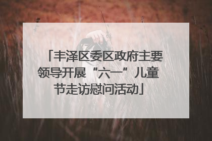 丰泽区委区政府主要领导开展“六一”儿童节走访慰问活动