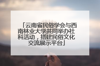 云南省民俗学会与西南林业大学共同举办社科活动，搭建民俗文化交流展示平台