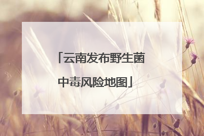 云南发布野生菌中毒风险地图
