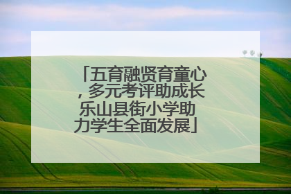 五育融贤育童心，多元考评助成长 乐山县街小学助力学生全面发展