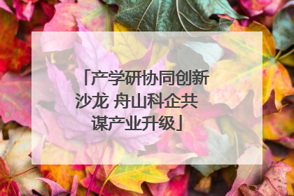 产学研协同创新沙龙 舟山科企共谋产业升级