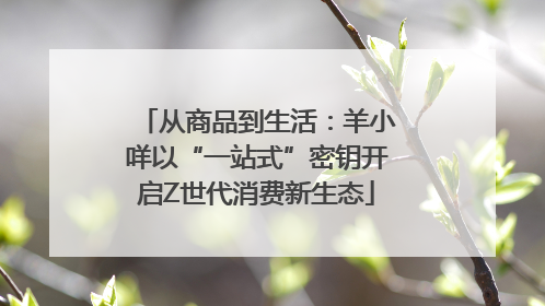 从商品到生活：羊小咩以“一站式”密钥开启Z世代消费新生态