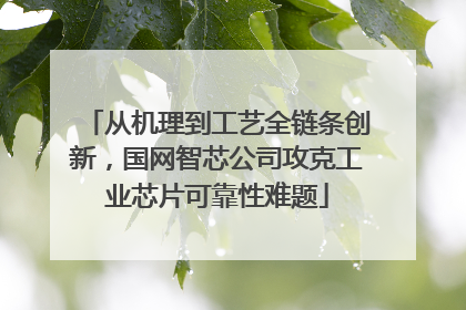 从机理到工艺全链条创新，国网智芯公司攻克工业芯片可靠性难题