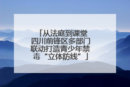 从法庭到课堂 四川前锋区多部门联动打造青少年禁毒“立体防线”
