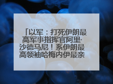 以军：打死伊朗最高军事指挥官阿里·沙德马尼！系伊朗最高领袖哈梅内伊最亲密的人之一